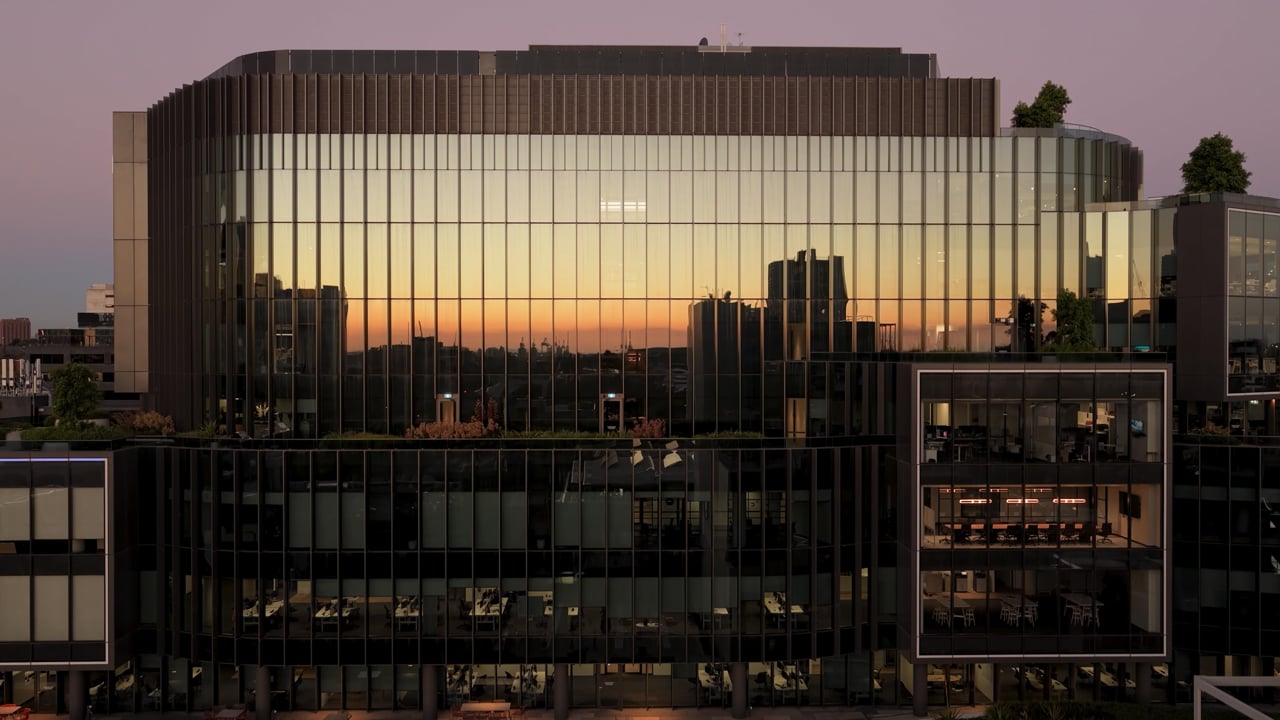 Sunset aerial view from the Sky Haus Drones services show reel